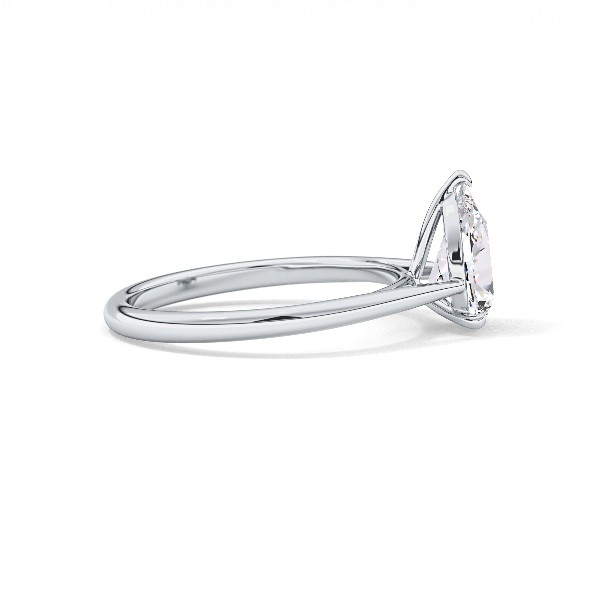 Pear Solitaire Lab Grown Diamond Engagement Ring