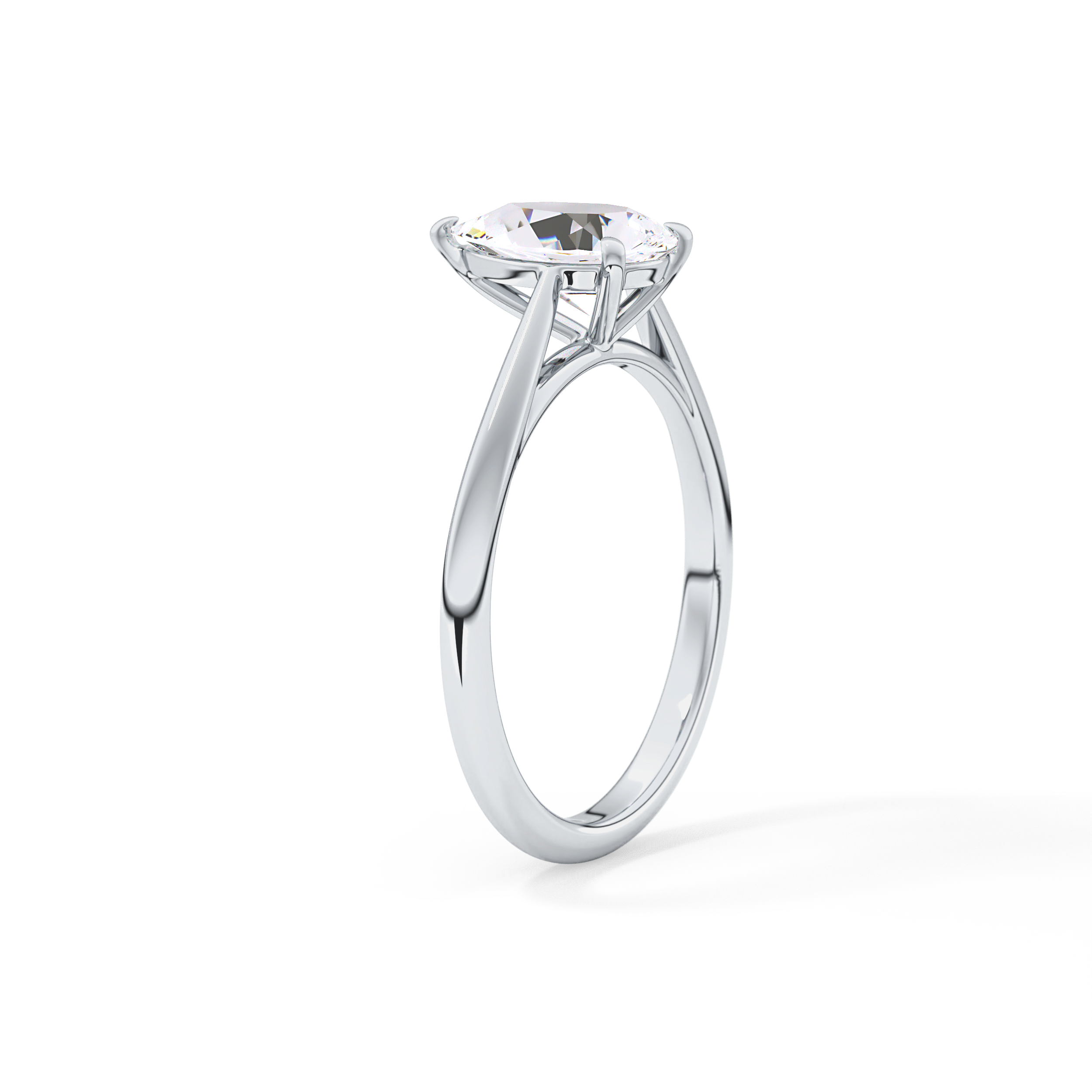 Pear Solitaire Lab Grown Diamond Engagement Ring