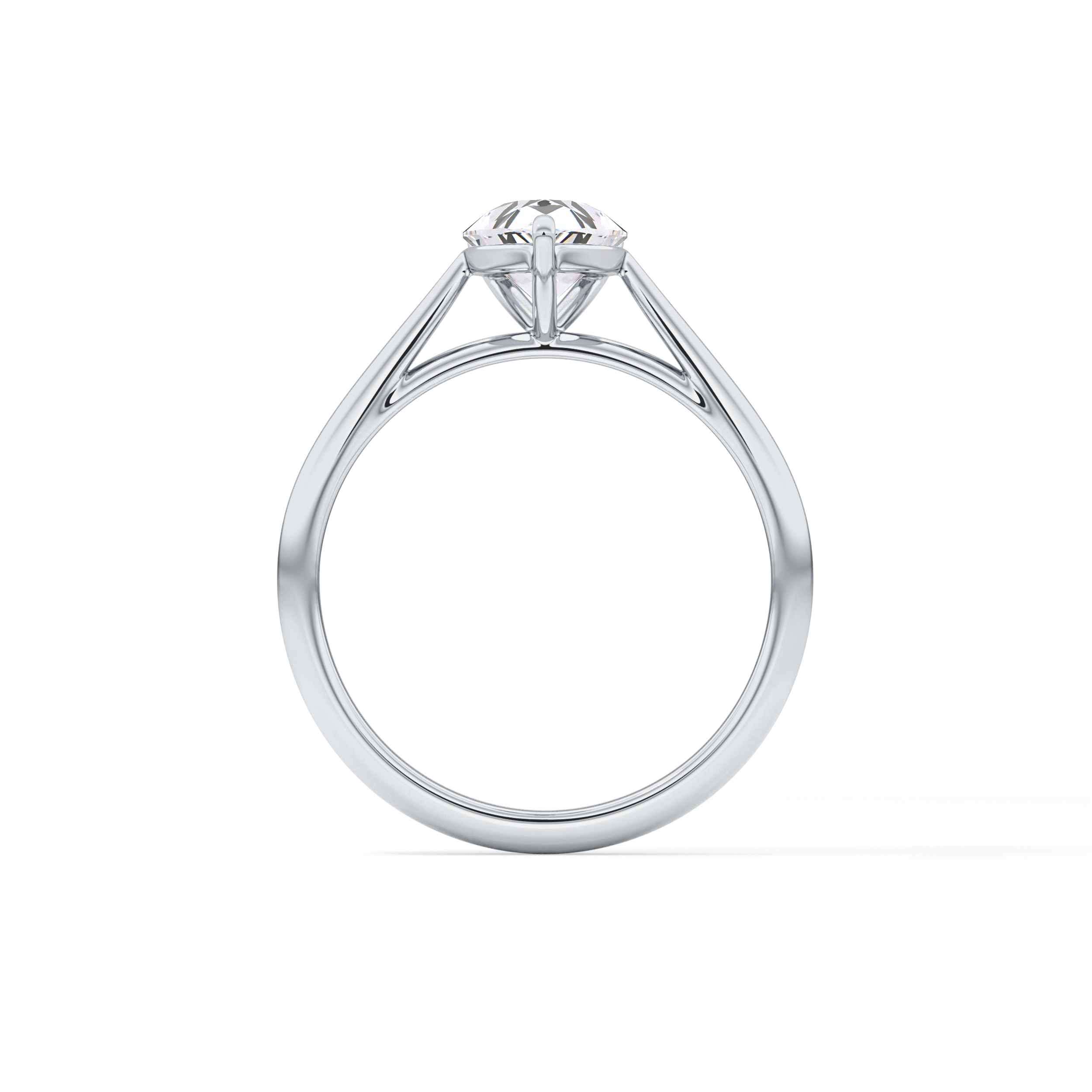 Pear Solitaire Lab Grown Diamond Engagement Ring
