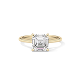 Asscher Solitaire Lab Grown Diamond Engagement Ring