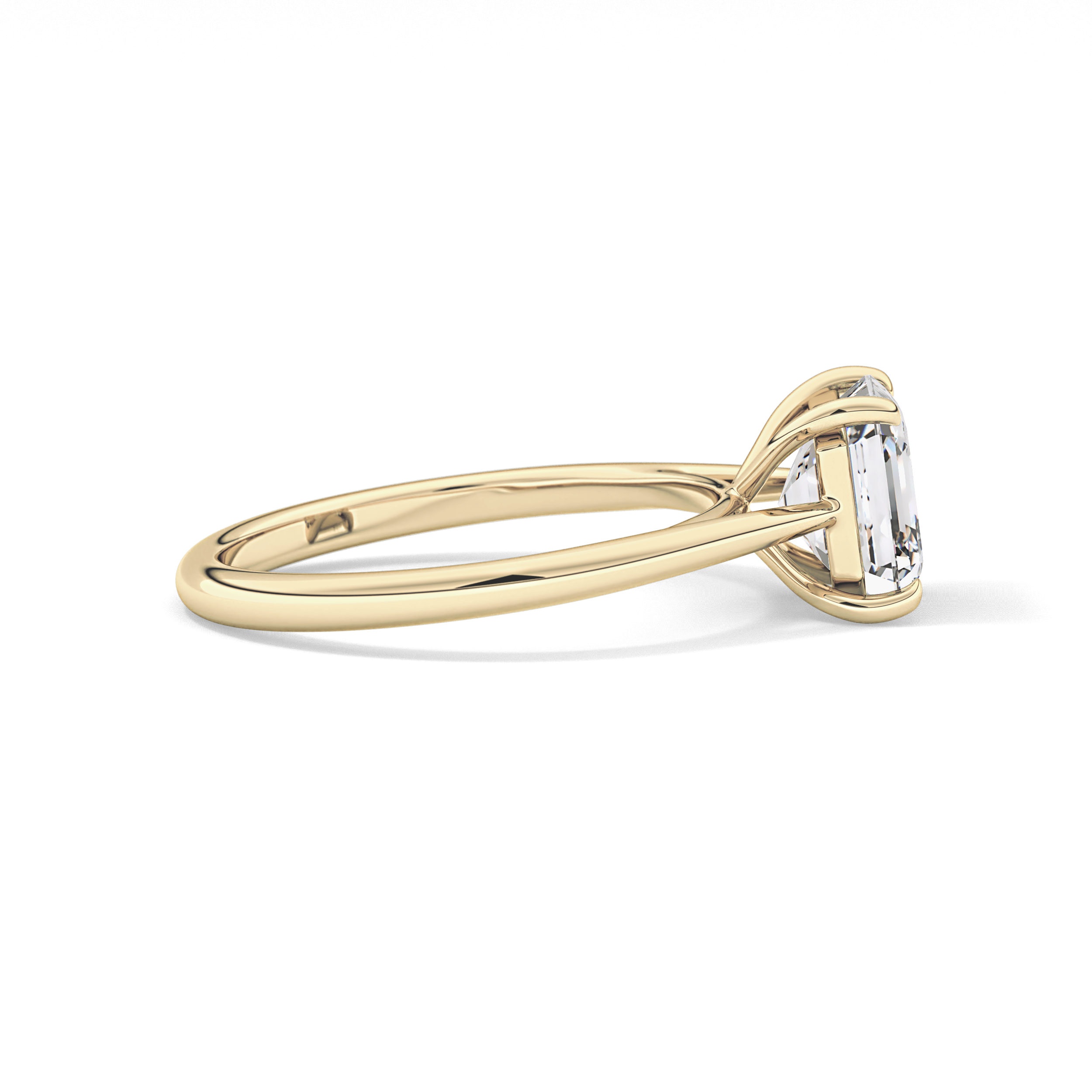 Asscher Solitaire Lab Grown Diamond Engagement Ring