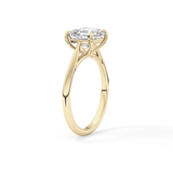 Asscher Solitaire Lab Grown Diamond Engagement Ring