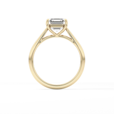 Asscher Solitaire Lab Grown Diamond Engagement Ring