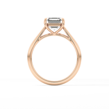 Asscher Solitaire Lab Grown Diamond Engagement Ring