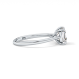 Asscher Solitaire Lab Grown Diamond Engagement Ring
