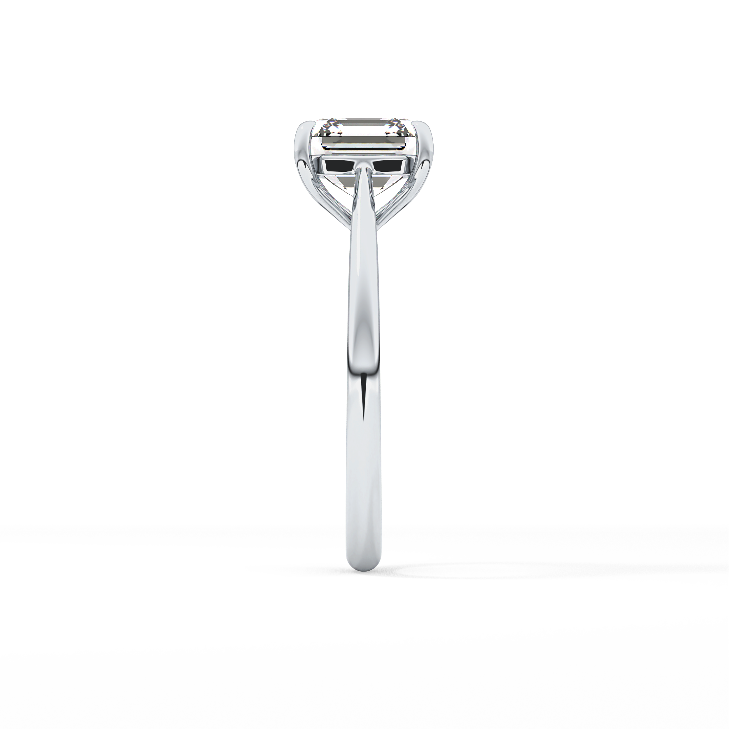 Asscher Solitaire Lab Grown Diamond Engagement Ring