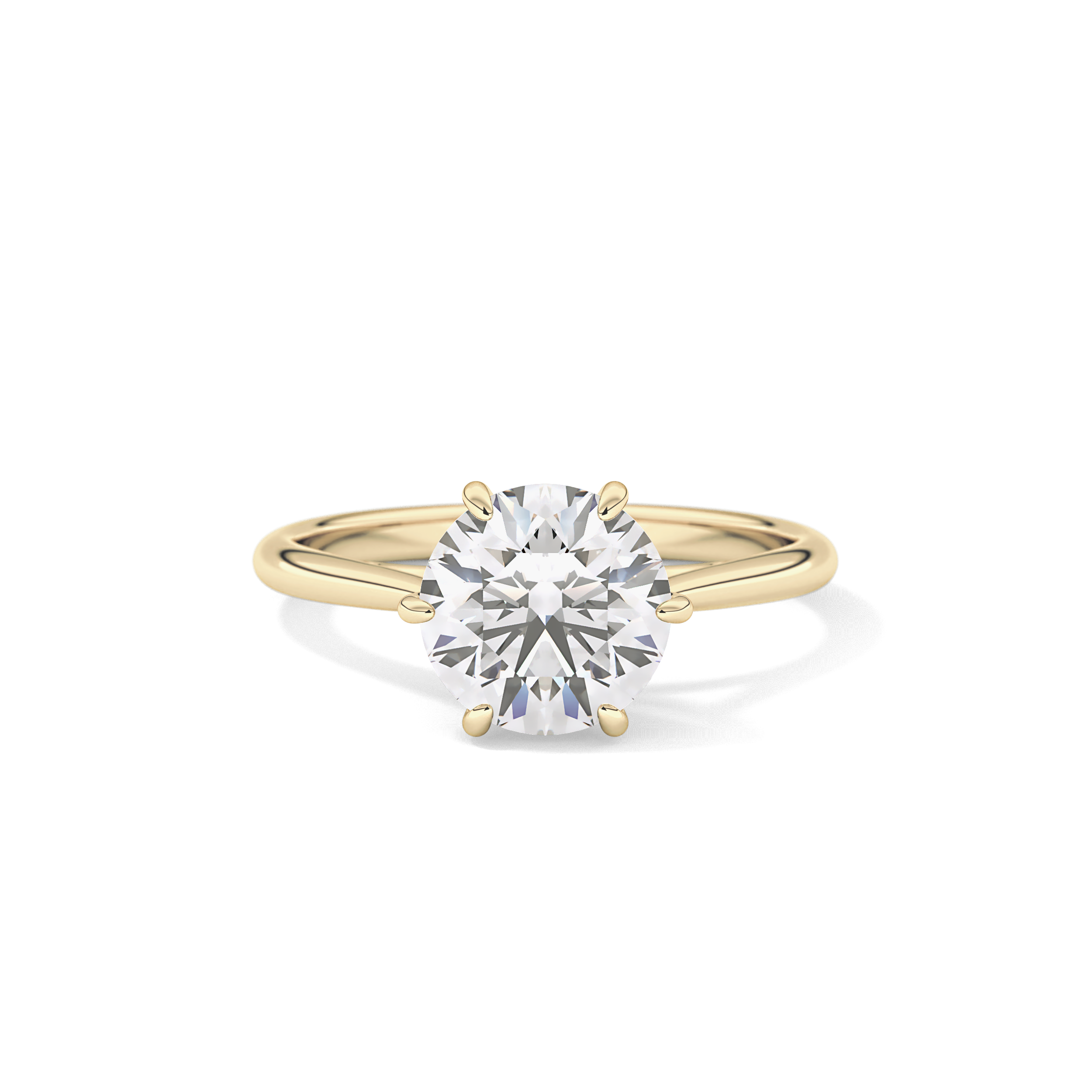 Round Solitaire Lab Grown Diamond Engagement Ring
