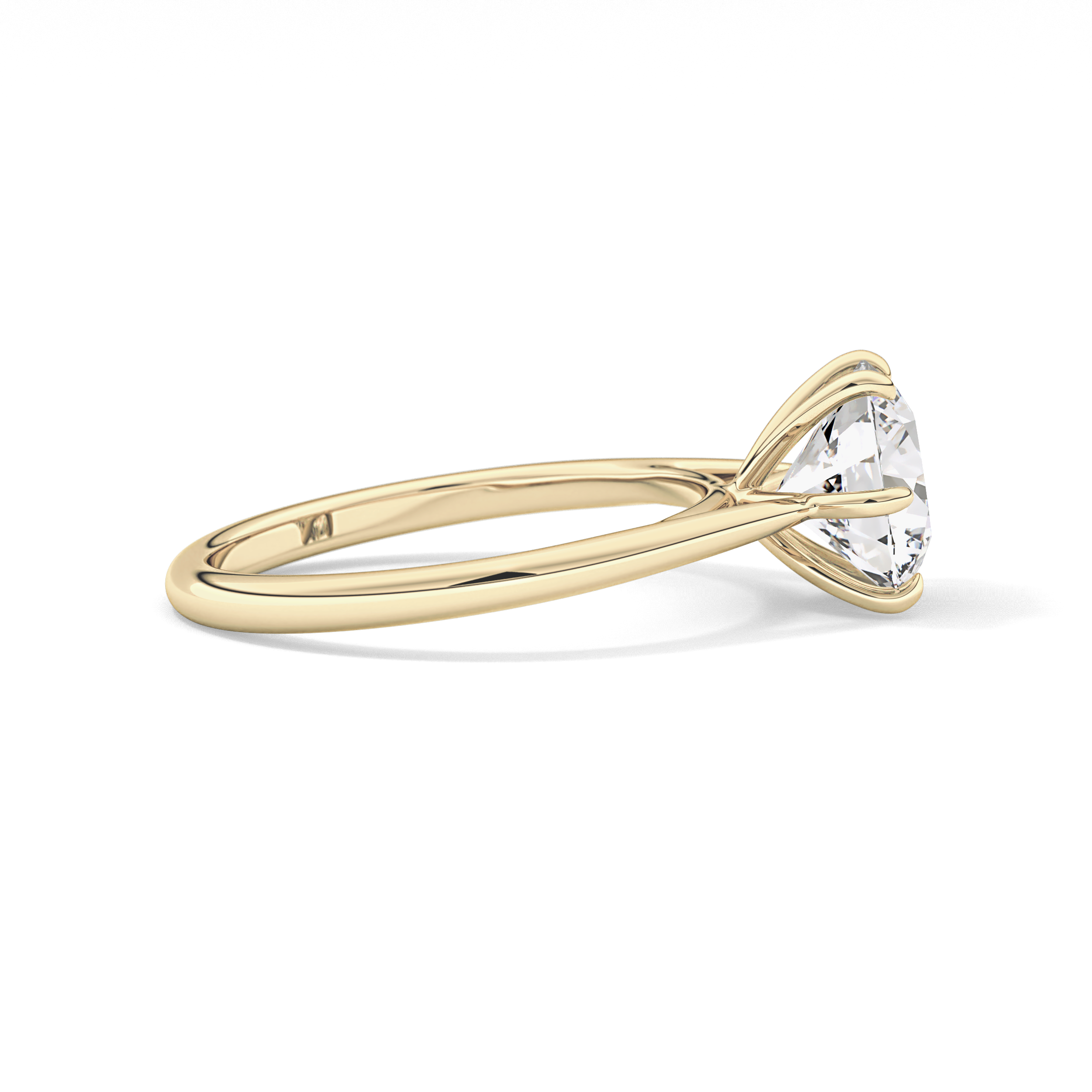 Round Solitaire Lab Grown Diamond Engagement Ring