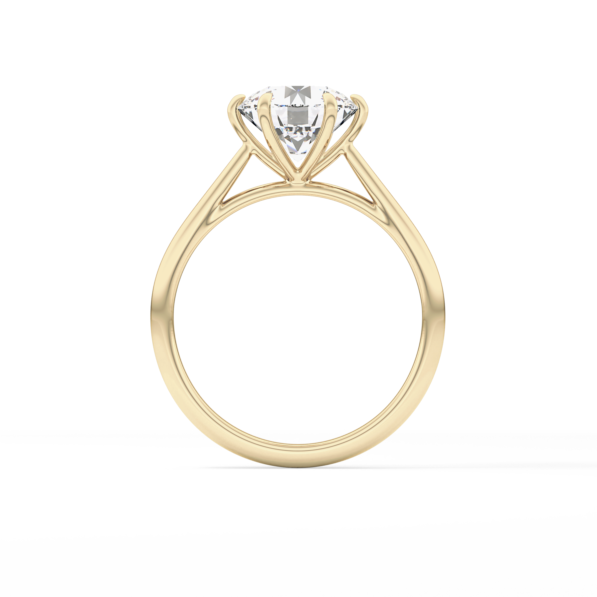 Round Solitaire Lab Grown Diamond Engagement Ring
