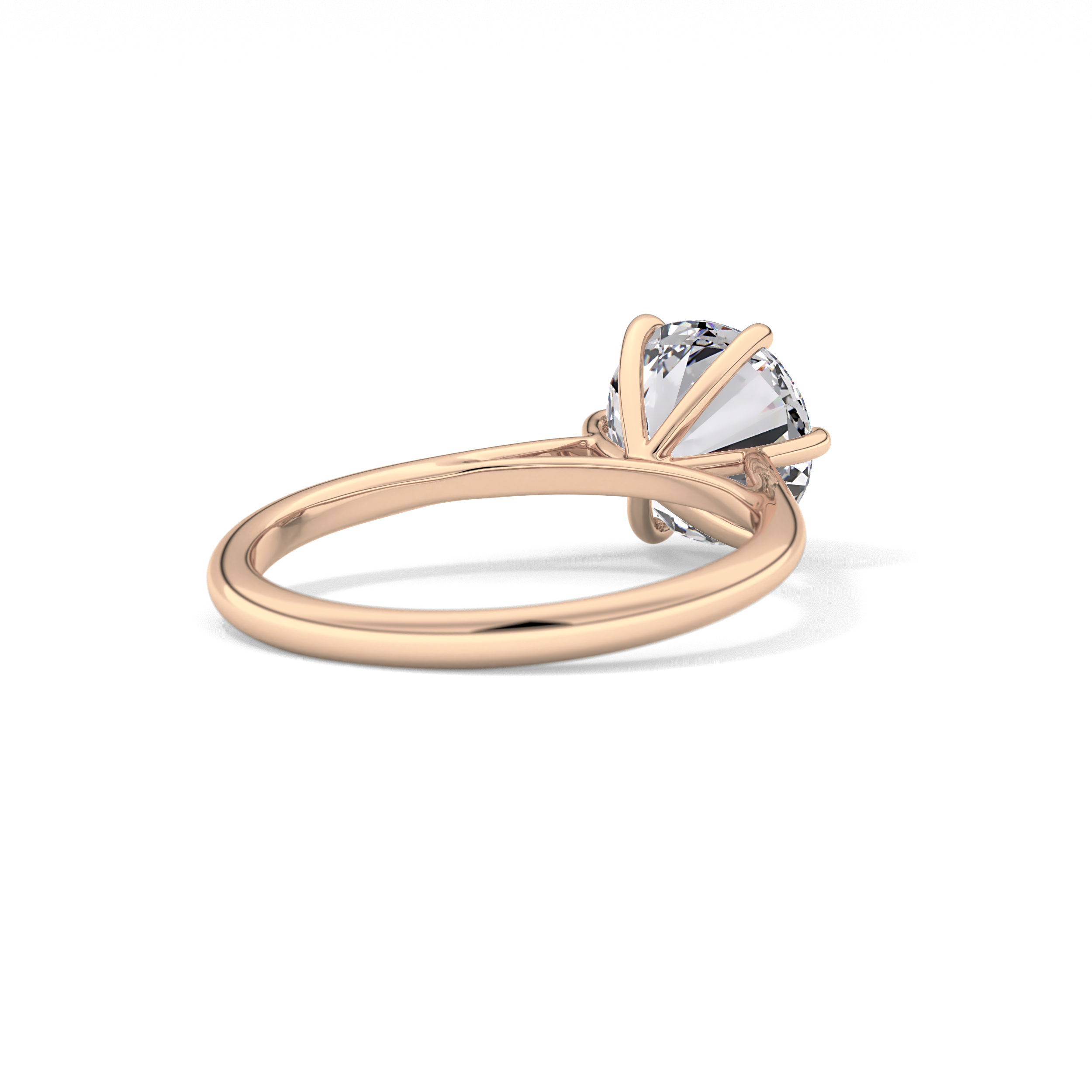 Round Solitaire Lab Grown Diamond Engagement Ring