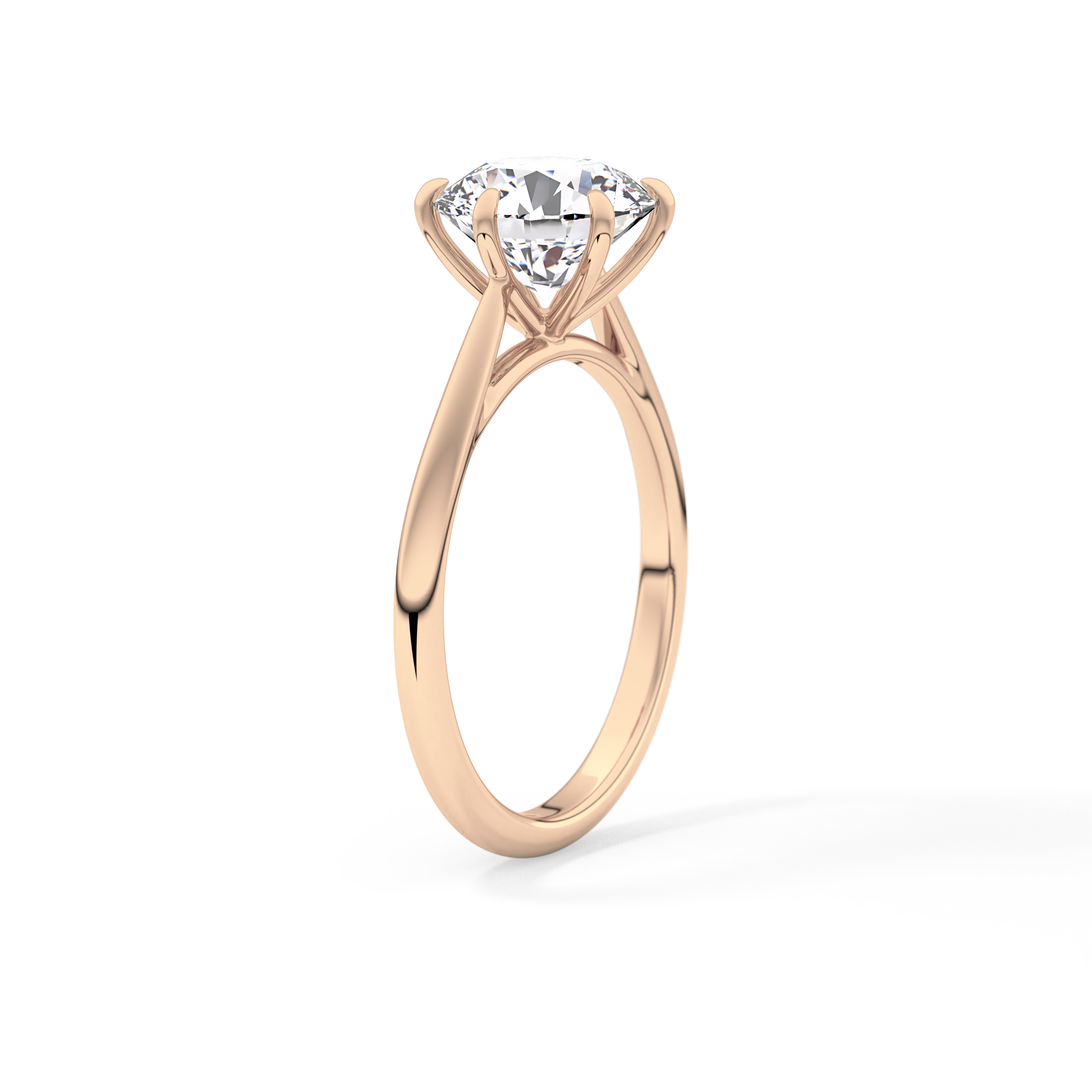 Round Solitaire Lab Grown Diamond Engagement Ring