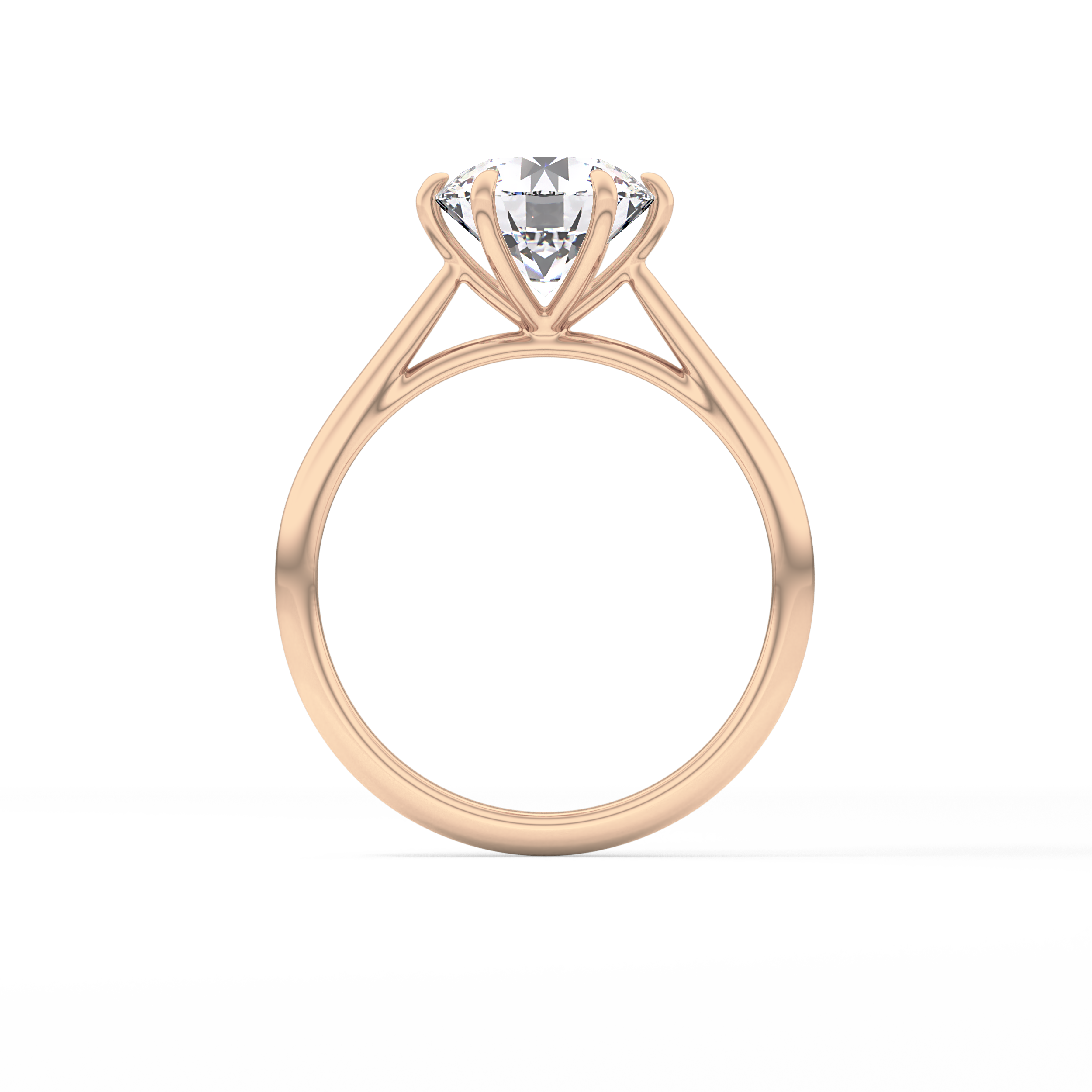 Round Solitaire Lab Grown Diamond Engagement Ring