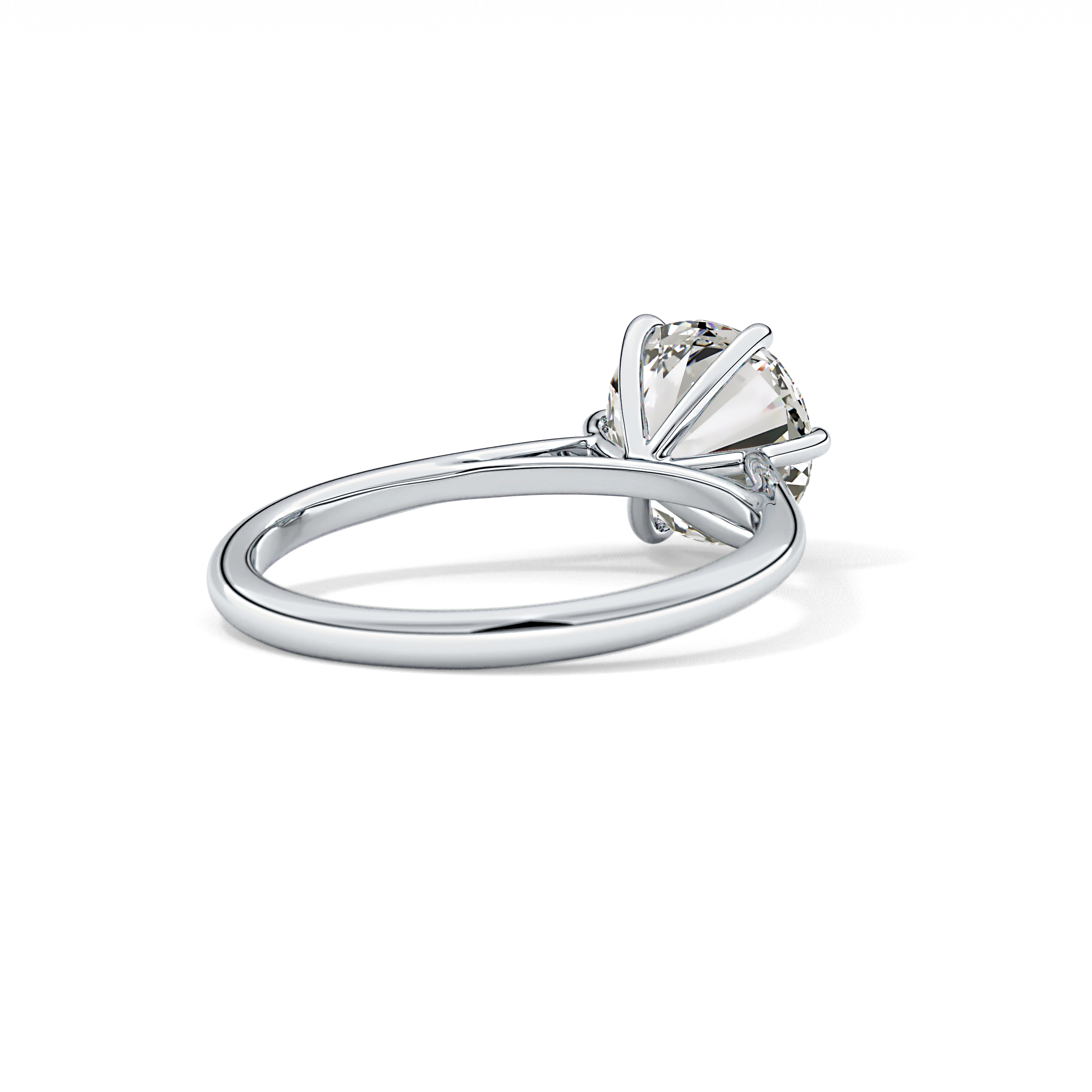 Round Solitaire Lab Grown Diamond Engagement Ring