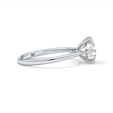 Round Solitaire Lab Grown Diamond Engagement Ring