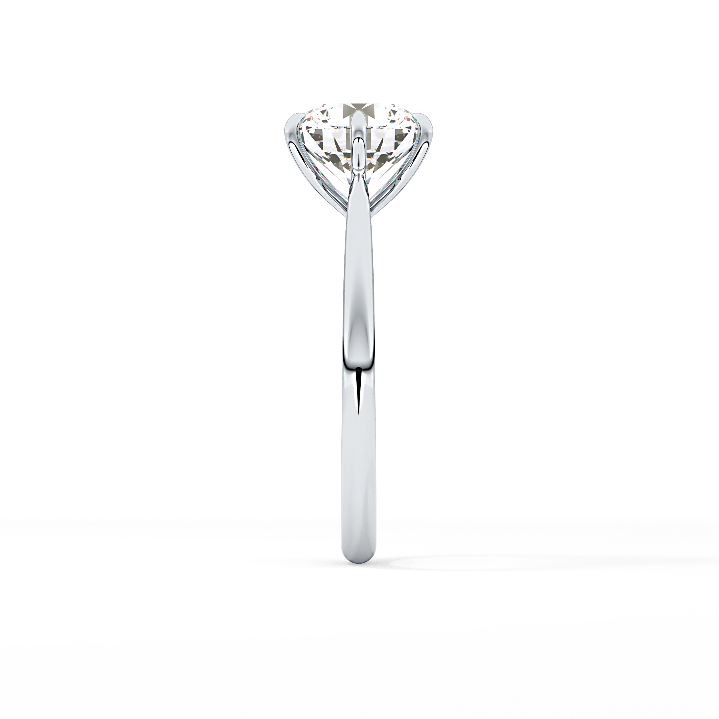 Round Solitaire Lab Grown Diamond Engagement Ring