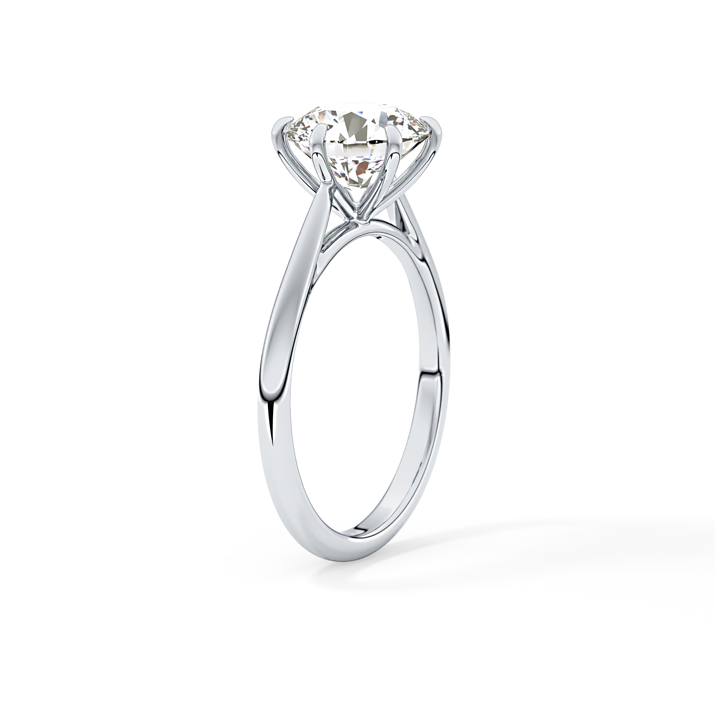 Round Solitaire Lab Grown Diamond Engagement Ring