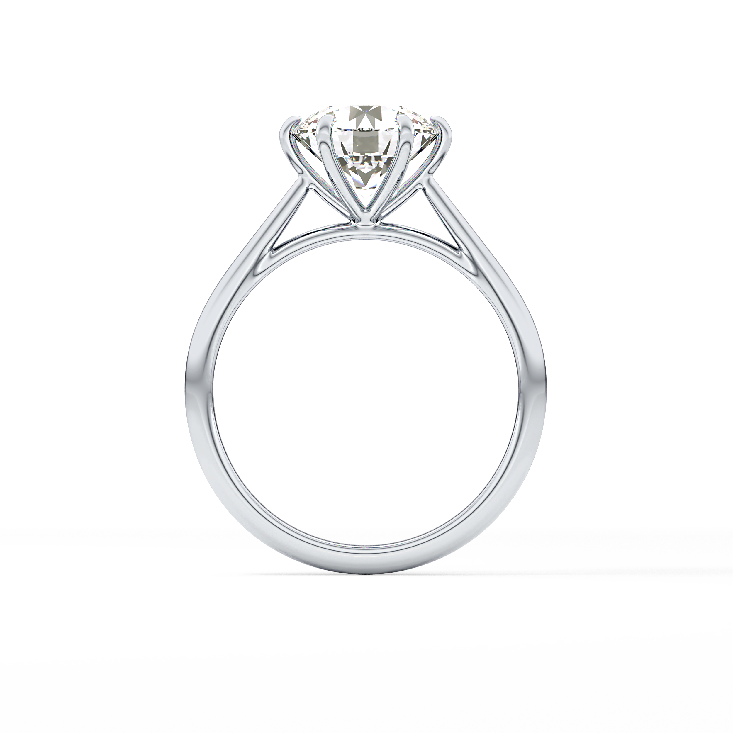 Round Solitaire Lab Grown Diamond Engagement Ring