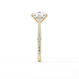 Round Pave Lab Grown Diamond Engagement Ring