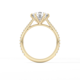 Round Pave Lab Grown Diamond Engagement Ring
