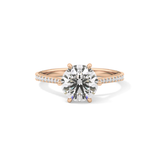 Round Pave Lab Grown Diamond Engagement Ring