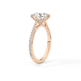 Round Pave Lab Grown Diamond Engagement Ring