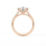 Round Pave Lab Grown Diamond Engagement Ring
