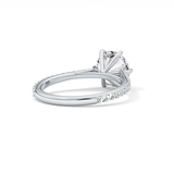 Round Pave Lab Grown Diamond Engagement Ring