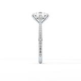 Round Pave Lab Grown Diamond Engagement Ring