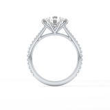 Round Pave Lab Grown Diamond Engagement Ring