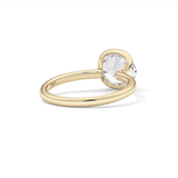 Oval Bezel & Solitaire Lab Grown Diamond Engagement Ring