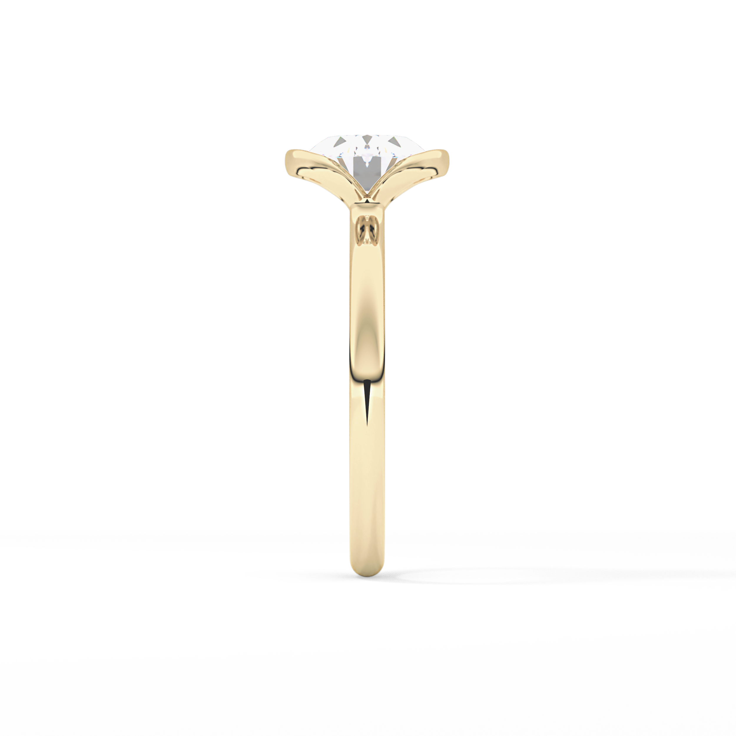 Oval Bezel & Solitaire Lab Grown Diamond Engagement Ring