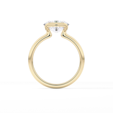 Oval Bezel & Solitaire Lab Grown Diamond Engagement Ring
