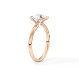 Oval Bezel & Solitaire Lab Grown Diamond Engagement Ring