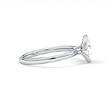 Oval Bezel & Solitaire Lab Grown Diamond Engagement Ring