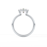 Oval Bezel & Solitaire Lab Grown Diamond Engagement Ring