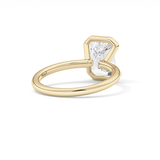 Emerald Bezel & Solitaire Lab Grown Diamond Engagement Ring