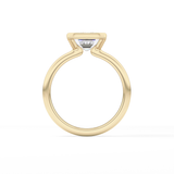 Emerald Bezel & Solitaire Lab Grown Diamond Engagement Ring