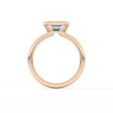 Emerald Bezel & Solitaire Lab Grown Diamond Engagement Ring