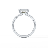 Emerald Bezel & Solitaire Lab Grown Diamond Engagement Ring