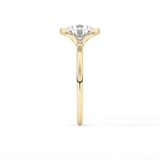 Round Half Bezel Lab Grown Diamond Engagement Ring