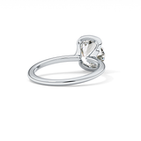 Round Half Bezel Lab Grown Diamond Engagement Ring