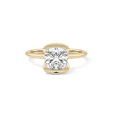 Cushion Bezel Lab Grown Diamond Engagement Ring
