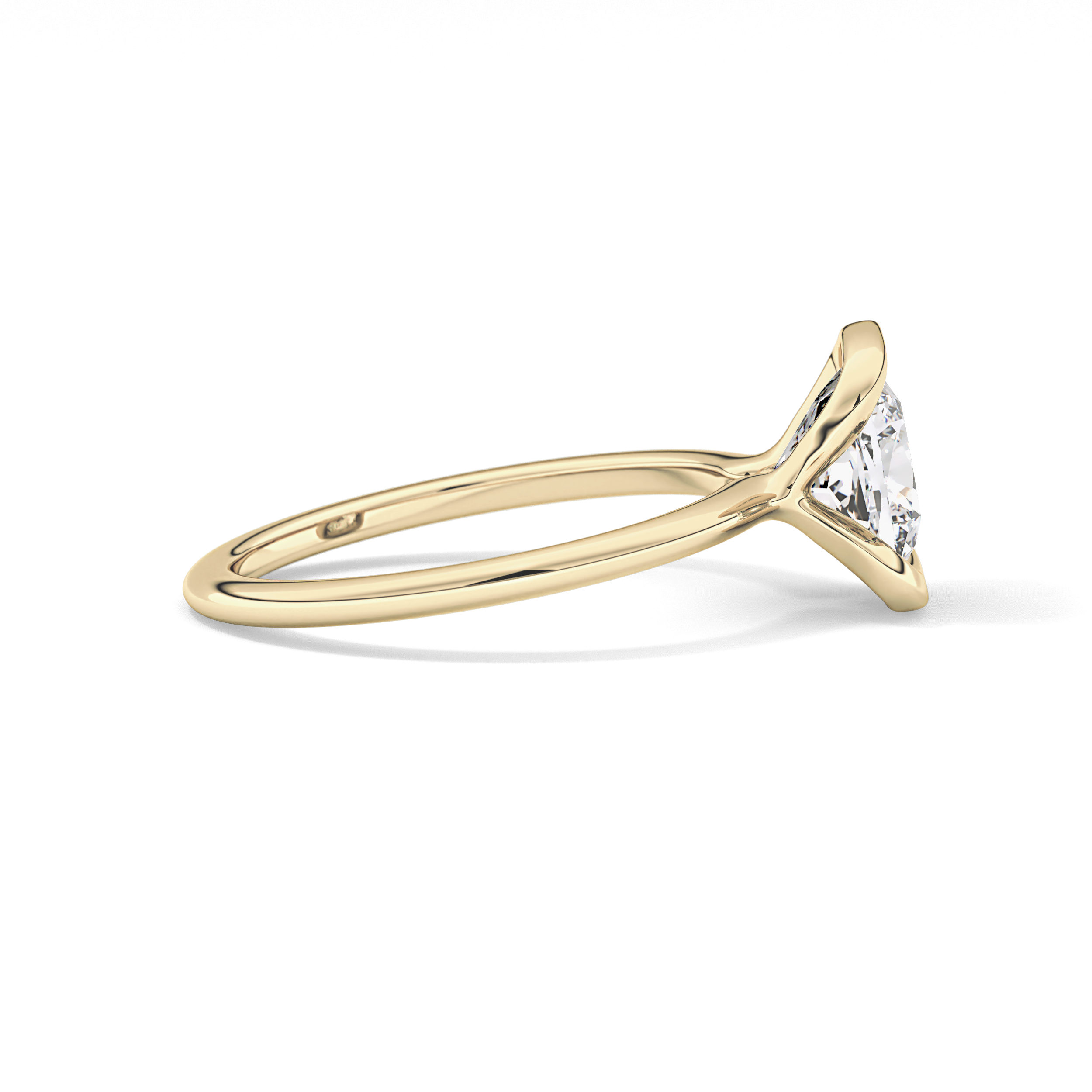 Cushion Bezel Lab Grown Diamond Engagement Ring