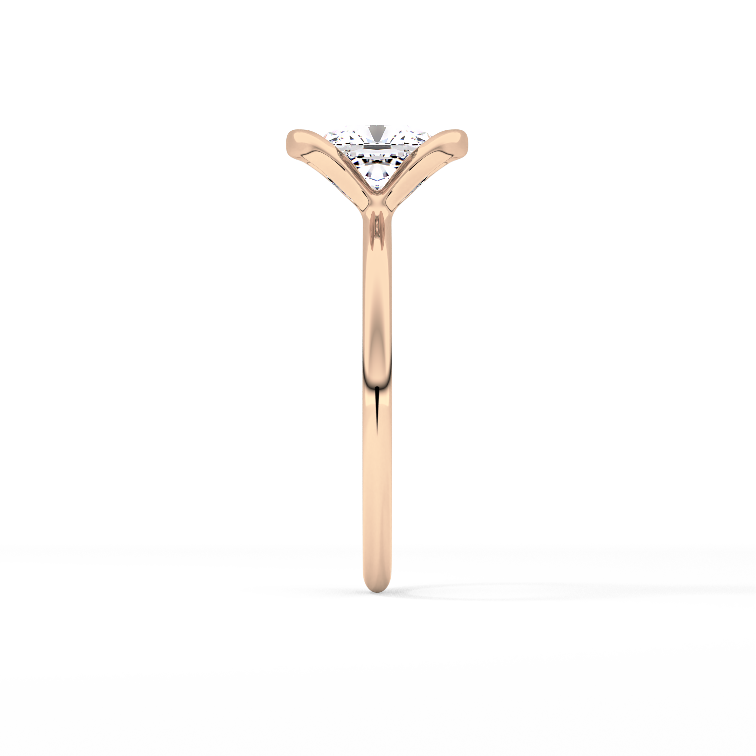 Cushion Bezel Lab Grown Diamond Engagement Ring