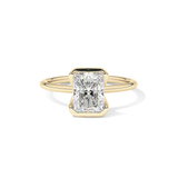 Radiant Half Bezel Lab Grown Diamond Engagement Ring