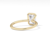 Radiant Half Bezel Lab Grown Diamond Engagement Ring
