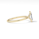 Radiant Half Bezel Lab Grown Diamond Engagement Ring