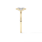 Radiant Half Bezel Lab Grown Diamond Engagement Ring