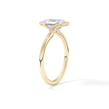 Radiant Half Bezel Lab Grown Diamond Engagement Ring