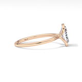 Radiant Half Bezel Lab Grown Diamond Engagement Ring